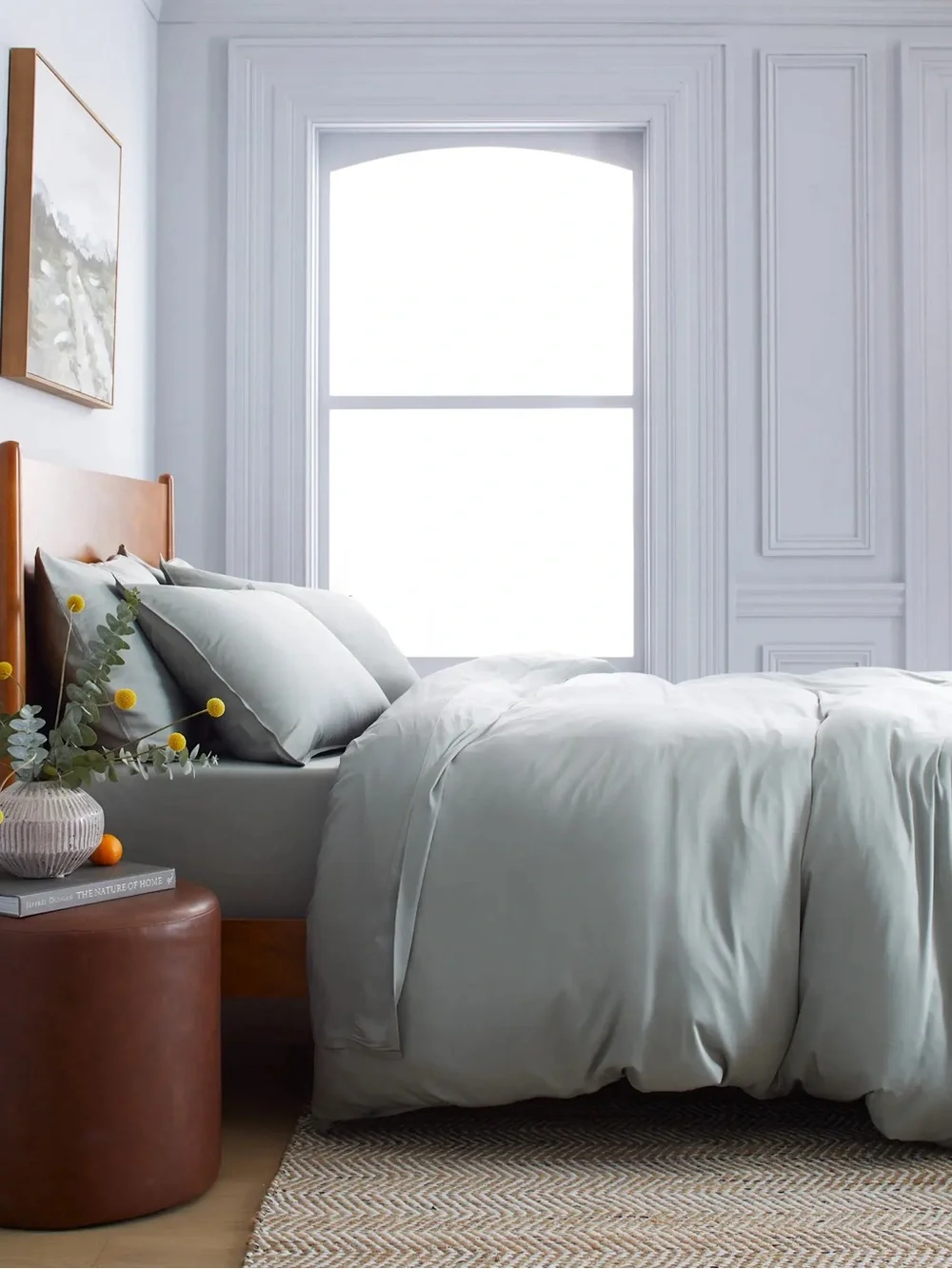 QUINCE Bamboo Duvet Cover Set King/Cal King Eucalyptus 0553